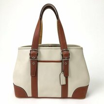 COACH コーチ トートバッグ 2WAY ショルダーバッグ 2点セット プレーリーサッチェル ハンドバッグ シグネチャー ベージュ/茶系 最落無_画像4