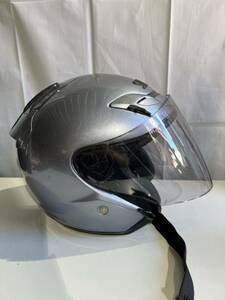 管S231016 c☆★ SHOEI ショウエイ J-FORCE III 3 シルバー　バイク ヘルメット SIZE:XL現状品
