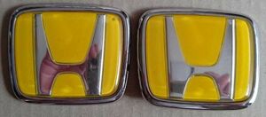 ★ホンダ純正新品★S2000 前期 H エンブレム イエロー 前後セット HONDA S2K Genuine H Front Emblem Yellow AP1 F/R Set