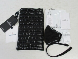 ◆MONCLER Face Mask Black モンクレール F20963G71150 マスク ブラック/黒 ケース付/美品