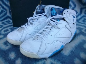 NIKE AIR JORDAN 7 RETRO Hi 30.5cm US12.5 白水青 極美品 NBA マイケル エア ジョーダン Ⅶ ７　CHICAGO BULLS シカゴ ブルズ