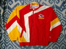 カンザスシティ チーフス 赤ジャケット？ 美品 S Kansas City Chiefs KC NFL STARTER スターター_画像2