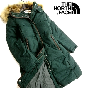 THE NORTH FACE ノースフェイス 新品 定5.7万 ファー付きフード ウール ロング丈 ダウンコート ジャケット F88 DKG 85/M ▲086▼kkf011nf