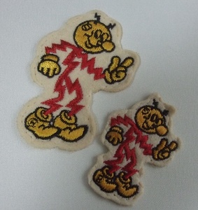 VINTAGE 当時物 REDDY KILOWATT レディーキロワット 刺繍 ワッペン 2枚セット 中古品　アメリカ古着 ヴィンテージ