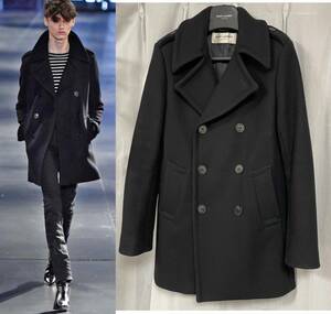 サンローランパリ 15AW LOOK1 Pコート 44 ピーコート Saint Laurent Paris エディスリマン 6ボタン