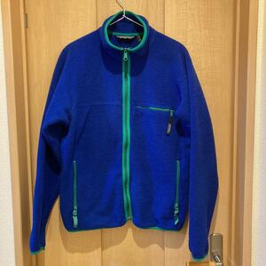 レア patagonia USA製 フリース パタゴニア レトロ 三角タグ ビンテージ カーディガン ジャケット ボア 肉厚 キャンプ 旧タグ アメリカ製