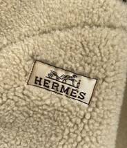 定価100万超　HERMES エルメス　ムートン　レザージャケット ブルゾン　希少ブラウン　希少48サイズ　ボア　クリーニング済み_画像7