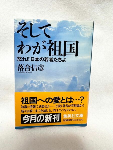 わが祖国 怒れ!! 日本の若者たちよ 落合信彦 小説 本