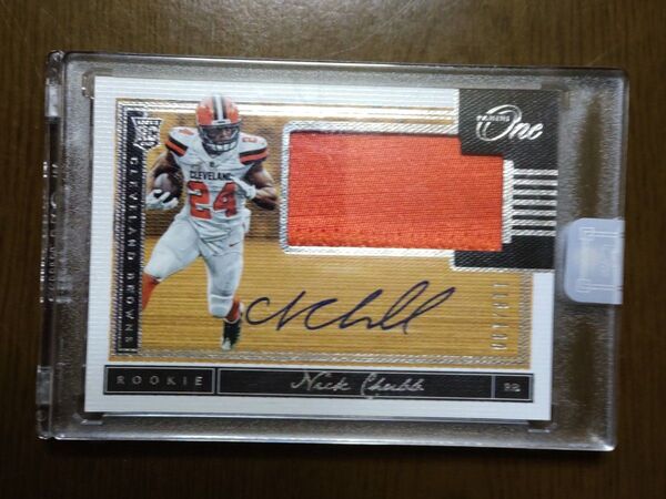 2018 Panini One Football Nick Chubb Auto 118/199 NFL Autograph