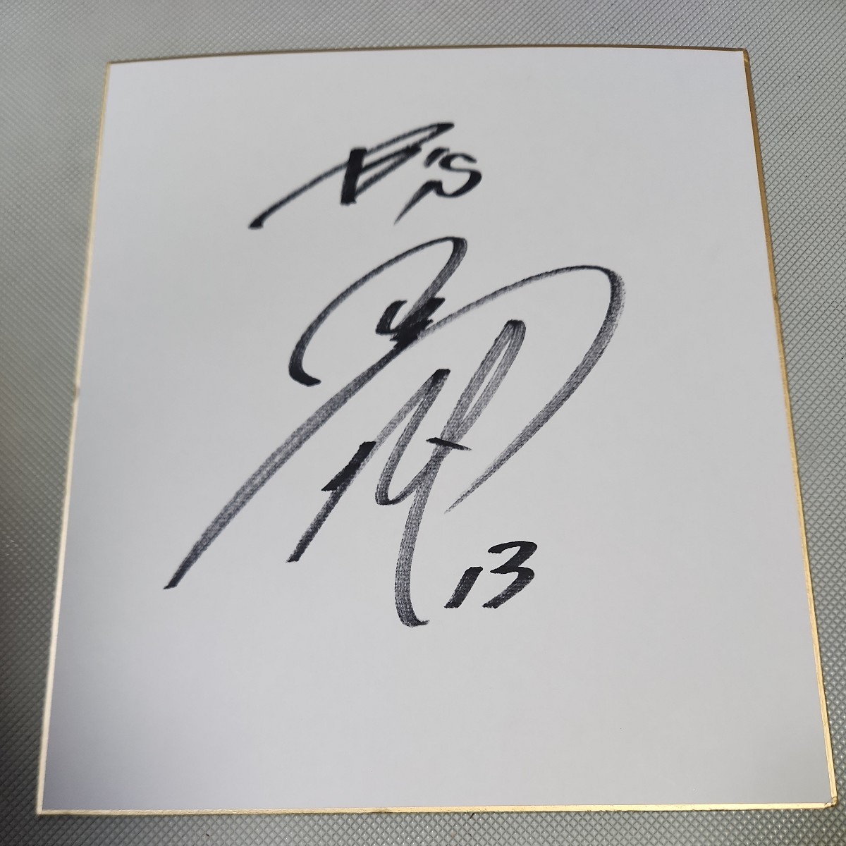 Papel de color autografiado del lanzador de los Orix Buffaloes, Taisuke Yamaoka., uniforme numero 13 era, béisbol, Recuerdo, Mercancía relacionada, firmar