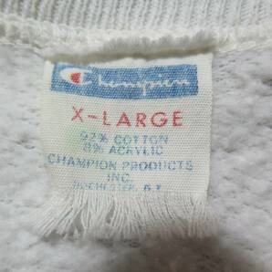 70'S VINTAGE USA古着★Champion/チャンピオン◎スウェット 半袖 バータグ 中期 CAMP LINCOLN キャンプリンカーン 染み込みプリントの画像7