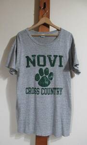 80'S VINTAGE USA古着★Champion/チャンピオン◇Tシャツ NOVI CROSS COUNTRY トリコロールタグ トリコタグ 88/12 ハチハチ アメリカ製