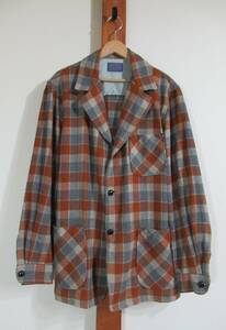 1970'S VINTAGE USA古着★PENDLETON/ペンドルトン●テーラードジャケット シャツジャケット ブロックチェック MADE IN USA アメリカ製