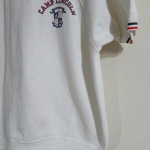 70'S VINTAGE USA古着★Champion/チャンピオン◎スウェット 半袖 バータグ 中期 CAMP LINCOLN キャンプリンカーン 染み込みプリントの画像4