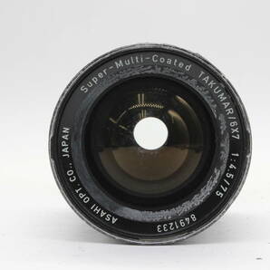 【訳あり品】 ペンタックス Pentax Super-Multi-Coated Macro-Takumar 6x7 75mm F4.5 前後キャップ付き 中判 レンズ s1844の画像2