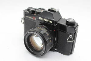 【返品保証】 コニカ Konica Autoreflex T3 ブラック Hexanon AR 57mm F1.4 ボディレンズセット s1974