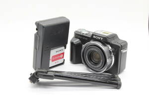 【返品保証】 ソニー Sony Cyber-shot DSC-H3 ブラック 10x バッテリー チャージャー 三脚付き コンパクトデジタルカメラ s2139