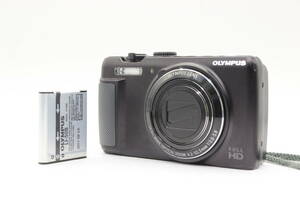 【美品 返品保証】 オリンパス Olympus SH-21 ブラック 12.5x Wide バッテリー付き コンパクトデジタルカメラ s2158