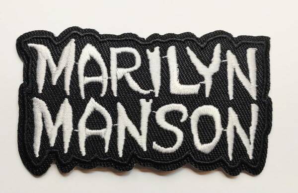 送料無料　マリリン・マンソン　ワッペン　アイロン　刺繍　アメリカン雑貨　ロックバンド　スマアク