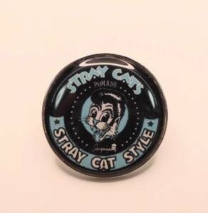 送料無料　ストレイ・キャッツ　 Stray Cats　黒　サークル　ロックバンド　ピンブローチ　ピンズ　バッジ 　アメリカン雑貨　スマアク