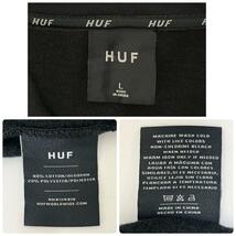 【未使用】HUF ハフ パーカー プルオーバー 裏起毛 フーディー ロゴ 黒 L_画像7