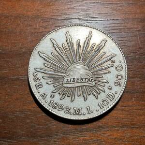 5617,,,メキシコ　1893年　M.L　海外コイン　アンティークコレクション　銀貨