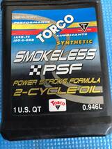 ワ47・TORCOトルコオイル スモークレス PSF 2サイクルオイル 長期保管品_画像1