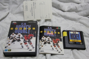 MD Pro -Hockey Acreim Японская теория коробки с открыткой EM20002 Search Sega Megado Live Cassette NHL