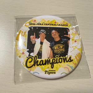 阪神タイガース セリーグ優勝記念 ビールかけハイライト 缶バッジ 島本　近本