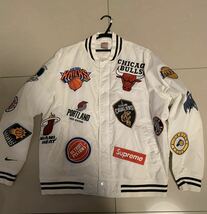 ★シュプリーム SUPREME 18SS NBA Teams WarmOM10Up Jacket サイズ:L NBAチームウォームアップジャケットブルゾン 中古 【レア】_画像1