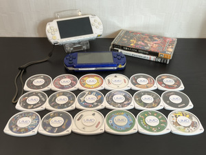 11250-03★ソニー/SONY PSP PlayStation Portable PSP本体２点（PSP-1000）＋ソフト18点合計20点おまとめセット★