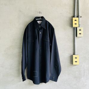 80s 80年代 ビンテージ CPO 長袖シャツ 民間 クレイトン Creighton ビンテージ USA アメリカ 古着 黒 ブラック レア カラー NAVY 軍 XL