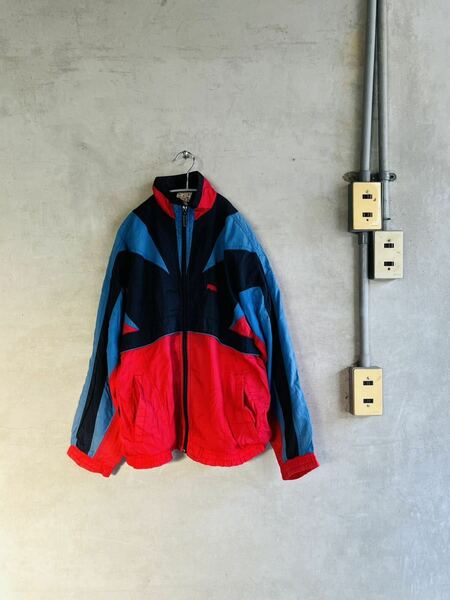 90s 90年代 PUMA プーマ ナイロン ジャケットブルゾン ビンテージ ヴィンテージ 万国旗 タグ USA アメリカ 古着 タイ ストリート スポーツ