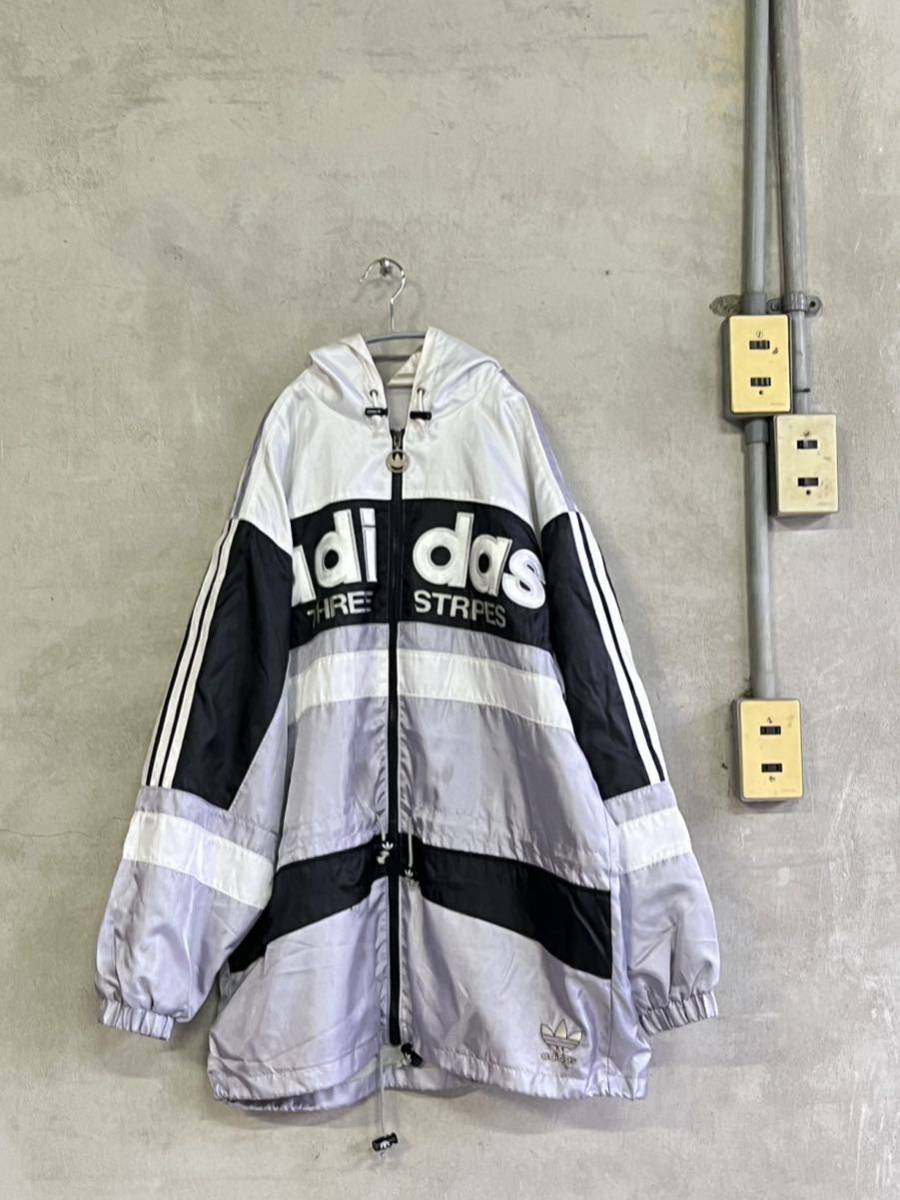 USA古着 adidas アディダス 中綿ジャケット トレフォイル スタンド