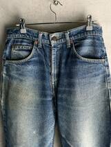 90s 90年代 98年 ビンテージ リーバイス 610 levis デニム パンツ スリム テーパード 606 605 後継 古着 オレンジタブ ボタン裏359_画像7