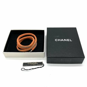 CHANEL シャネル メガネストラップ オレンジ ライトブルー グラスコード 00T フランス製 ファッション小物