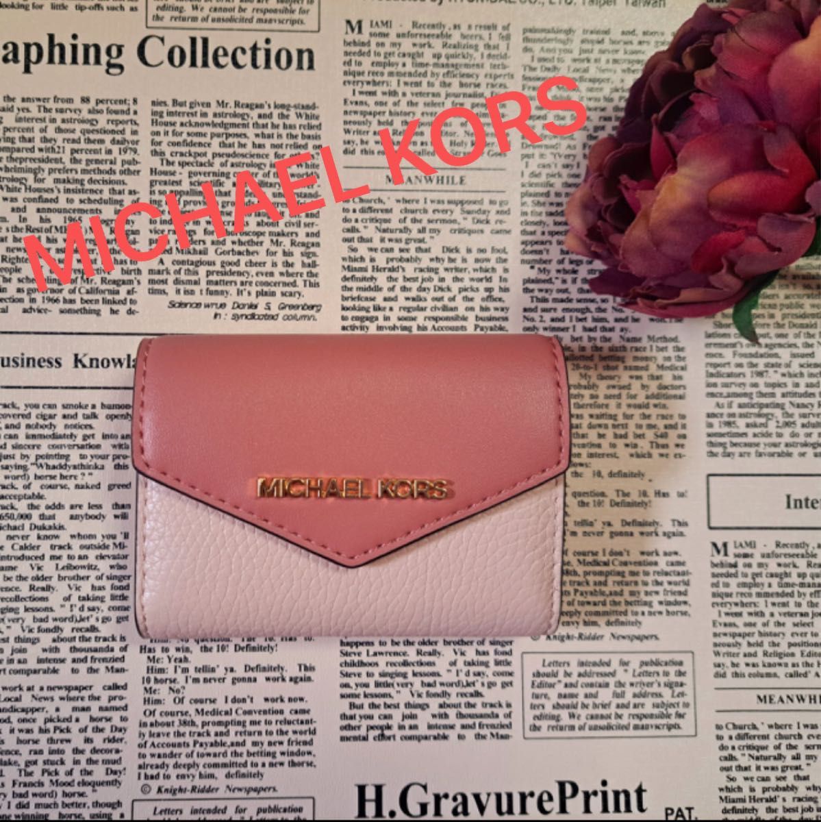 新品】MICHAEL KORS ピンク エナメル レザー コインケース|PayPayフリマ