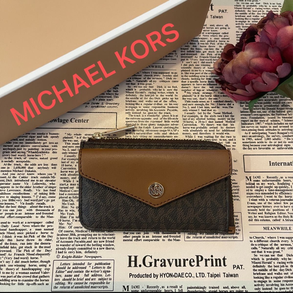 新品】MICHAEL KORS ピンク エナメル レザー コインケース|PayPayフリマ