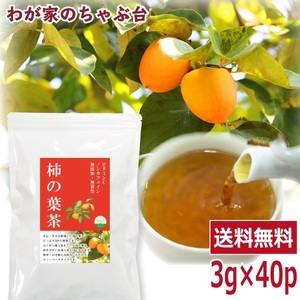 柿の葉茶 3g×40P 　～ 送料無料 かきのは茶 ティーバッグ 柿 葉 茶 健康茶 ノンカフェイン ビタミンC メール便