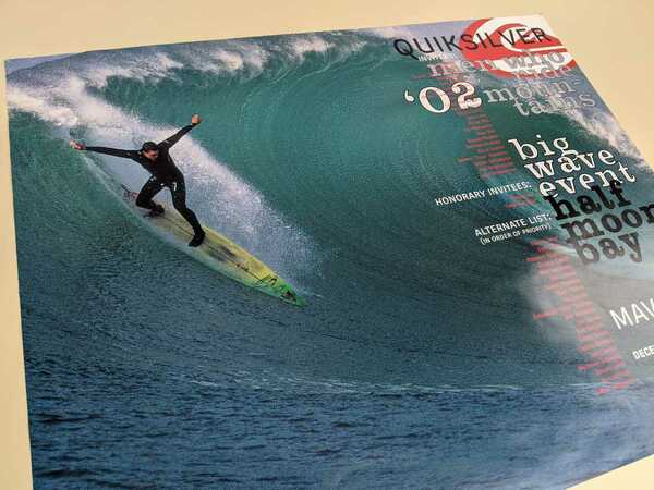 QUIKSILVER　クイックシルバー　2002 ビックウェーブコンテスト特大ポスター　マーベリック