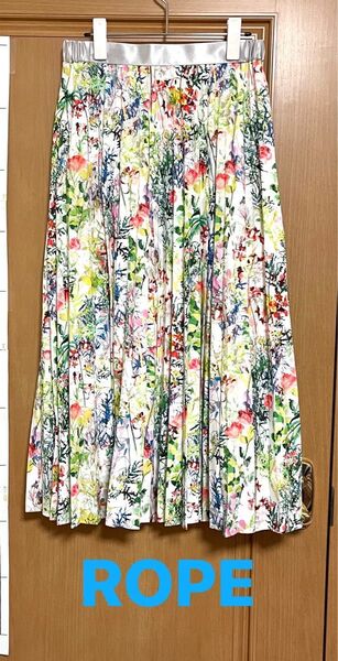 【ROPE】新品*花柄ロングプリーツスカート