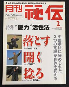 秘伝 2008年2月号 底力活性法 秘伝的中国拳法入門　中国拳法3つの定理 練神会 武慧会 日本八卦掌協会