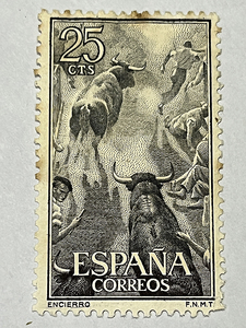 外国切手　スペイン　ESPANA　CORREOS　25CTS