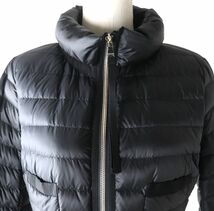 美品★正規品 MONCLER モンクレール BOGUE ボーグ スタンドカラー ZIP UP 軽量 ライトダウンコート レディース ブラック 黒 サイズ1_画像4