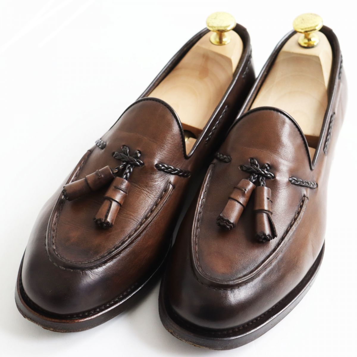 Yahoo!オークション - SANTONI（サントーニ） タッセルローファー B55C...