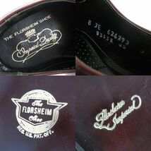 未使用△FLORSHEIM IMPERIAL フローシャイム インペリアル キャップトゥ セミブローグ レザー シューズ 赤茶色系 8 3E メンズ_画像8