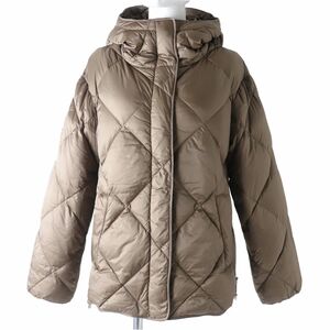  ultimate beautiful goods * regular goods Max Mara The Cube Max Mara The Cube 948603166 with a hood ratio wing ZIP UP down jacket Brown lady's 38