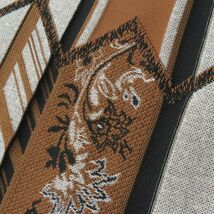 美品◇正規品 マメクロゴウチ 21AW MM21PF-KN727 マルチ総柄 リネン混 ショートスリーブ 半袖 Jacquard Knitted Top ジャガードニット 1_画像6