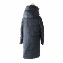 極美品★国内正規品 MONCLER モンクレール CRUCIANELLE 21-22AW フード付 エコファートリミング ロングダウンコート レディース 黒 2_画像3