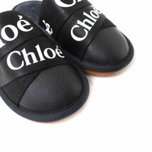 未使用品★Chloe クロエ CHC21A489 WOODY ウッディ ロゴ入り ミュール／スリッパ レディース ブラック×ホワイト 36 箱・保管袋付き_画像8